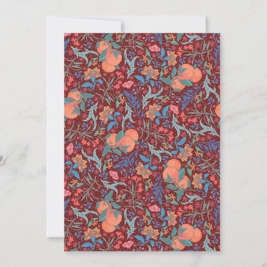 Chilli en perzik Baby shower Kaart (Achterkant)