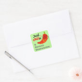 Chilli Pun - Gewoon Chilin & Sociale Afstand Vierkante Sticker (Envelop)
