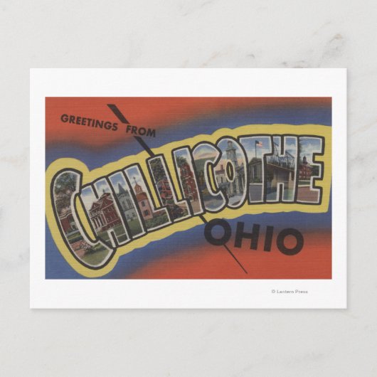 Chillicothe, Ohio - Grote letterscènes Briefkaart (Voorkant)