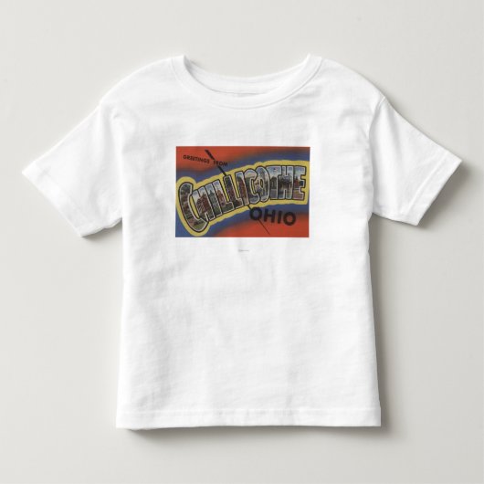 Chillicothe, Ohio - Grote letterscènes Kinder Shirts (Voorkant)