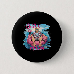 Chillin als een misdadige Trump voor President Sum Ronde Button 5,7 Cm