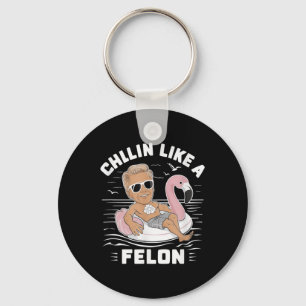 Chillin als een misdadige Trump voor President Sum Sleutelhanger