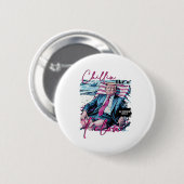 Chillin als een misdadiger Grappig Trump Summer Pr Ronde Button 5,7 Cm (Voorkant /achterkant)