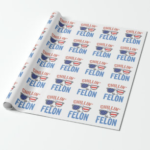 Chillin als een misdadiger Trump American Election Cadeaupapier