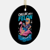 Chillin als een misdadiger Trump voor President 20 Keramisch Ornament (Rechts)