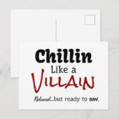 Chillin als een Villain. Verbijsterd... maar klaar Briefkaart (Voorkant / Achterkant)