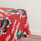 Chillin', Cherries 'n' Cheerful Vibes Modern Rood Tafelkleed (Voorbeeld)