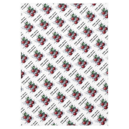 Chillin', Cherries 'n' Cheerful Vibes Modern Tafelkleed (Voorkant)