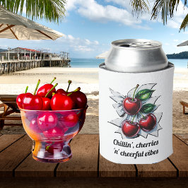 Chillin', Cherries 'n' Cheerful Vibes Stijlvol Roo Blikjeskoeler