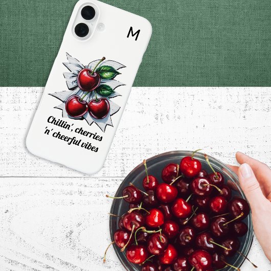 Chillin', Cherries 'n' Cheerful Vibes Street Art Case-Mate iPhone Case