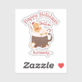Chillin 'Christmas Hot Chocolate en peperkoek Sticker (Vel)