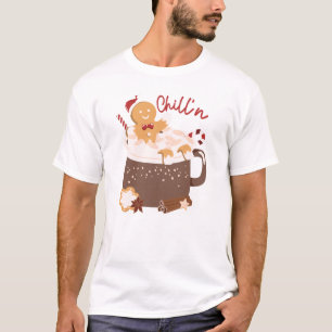 Chillin 'Christmas Hot Chocolate en peperkoek T-shirt