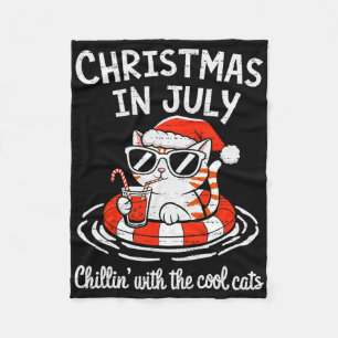 Chillin Cool Cats Kerstmis In Juli Kitty Meowy Xm Fleece Deken