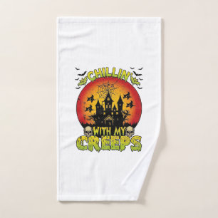 Chillin Creeps Spokenhuis Halloween Heksen Sku Handdoek