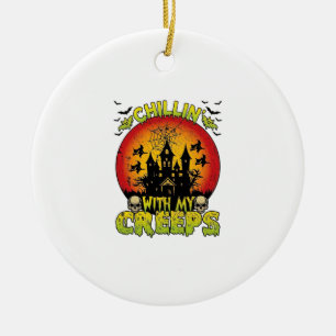 Chillin Creeps Spokenhuis Halloween Heksen Sku Keramisch Ornament