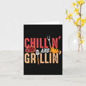 Chillin en Grillin Barbecuefeest Kaart (Gele Bloem)