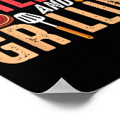 Chillin en Grillin Barbecuefeest Poster (Hoek)