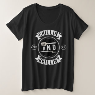 Chillin en Grillin Funny Outdoor Summer BBQ Grote Maat T-shirt