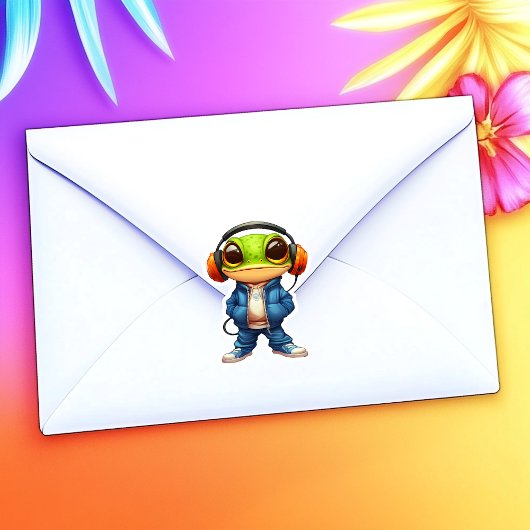 Chillin' Frog Vinyl Sticker