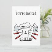 Chillin & Grillin BBQ Fun Kaart (Staand voorkant)