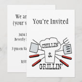 Chillin & Grillin BBQ Fun Kaart (Voorkant / Achterkant)