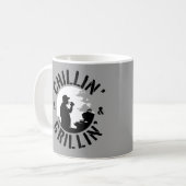 Chillin’ & Grillin’ Black Stamp Koffiemok (Voorkant links)