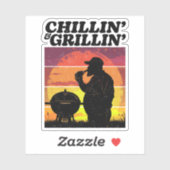 Chillin’ & Grillin’ noodlijdend Sticker (Vel)