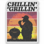 Chillin’ & Grillin’ noodlijdend Sticker (Voorkant)