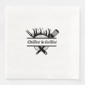 Chillin' & Grillin' Party Servet (Voorkant)