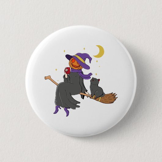 Chillin Halloween Ronde Button 5,7 Cm (Voorkant)