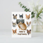 Chillin' in Corgi Briefkaart (Staand voorkant)