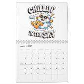 Chillin' in de lucht Schattigee Cloud Design Wall Kalender (Mar 2027)