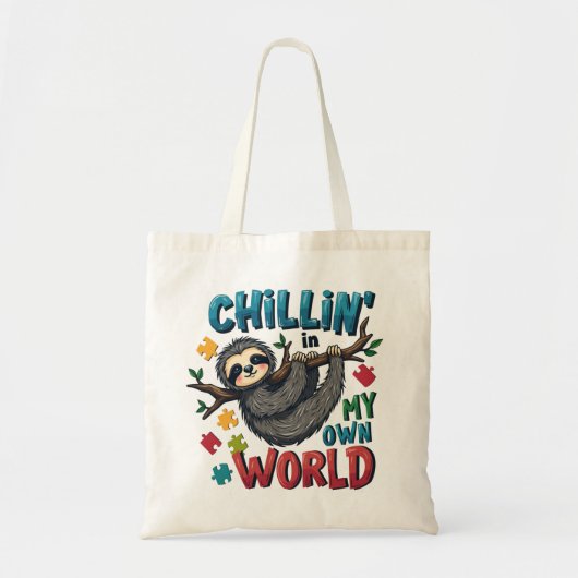Chillin' In Mijn Eigen Wereld Tote Bag (Voorkant)