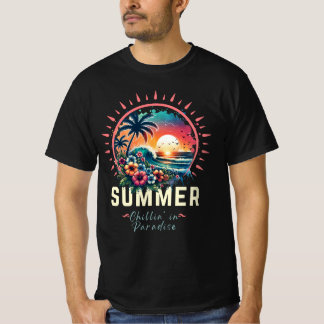 Chillin in Paradise Zomer Tropisch T-shirt
