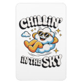 Chillin' in the Sky Cloud Ontwerp Fun Koelkast Magneet (Verticaal)