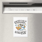 Chillin' in the Sky Cloud Ontwerp Fun Koelkast Magneet (Insitu (Vaatwasser))