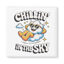 Chillin' in the Sky Cloud Ontwerp Fun Koelkast