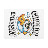 Chillin' in the Sky Cloud Ontwerp Fun Koelkast Magneet (Horizontaal)