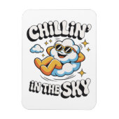 Chillin' in the Sky Cloud Ontwerp Fun Koelkast Magneet (Verticaal)