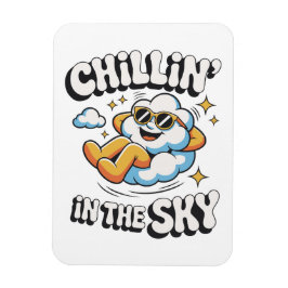 Chillin' in the Sky Cloud Ontwerp Fun Koelkast Magneet