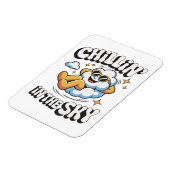 Chillin' in the Sky Cloud Ontwerp Fun Koelkast Magneet (Linkerzijde)