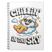 Chillin' in the Sky - Fun Cloud Design Spiral Notitieboek (Voorkant)