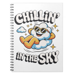 Chillin' in the Sky - Fun Cloud Design Spiral Notitieboek