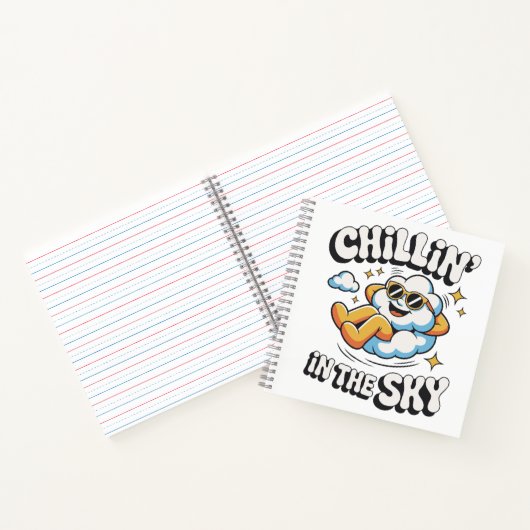 Chillin' in the Sky - Fun Cloud Design Spiral Notitieboek (Binnen)