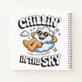 Chillin' in the Sky - Fun Cloud Design Spiral Notitieboek (Achterkant)
