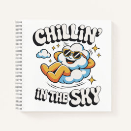 Chillin' in the Sky - Fun Cloud Design Spiral Notitieboek