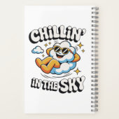 Chillin' in the Sky - Fun Cloud Design Spiral Notitieboek (Achterkant)