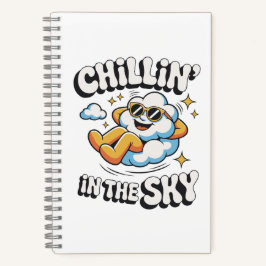 Chillin' in the Sky - Fun Cloud Design Spiral Notitieboek