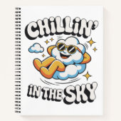 Chillin' in the Sky - Fun Cloud Design Spiral Notitieboek (Voorkant)