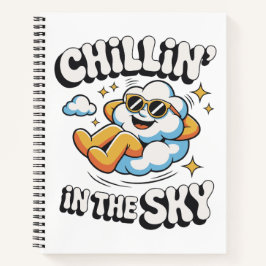 Chillin' in the Sky - Fun Cloud Design Spiral Notitieboek